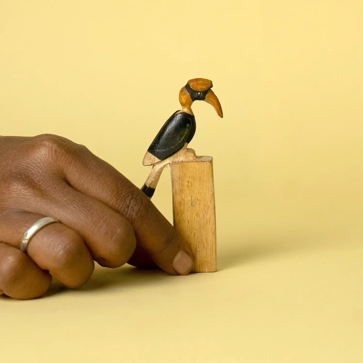 Hornbill Hand-carved Magnet