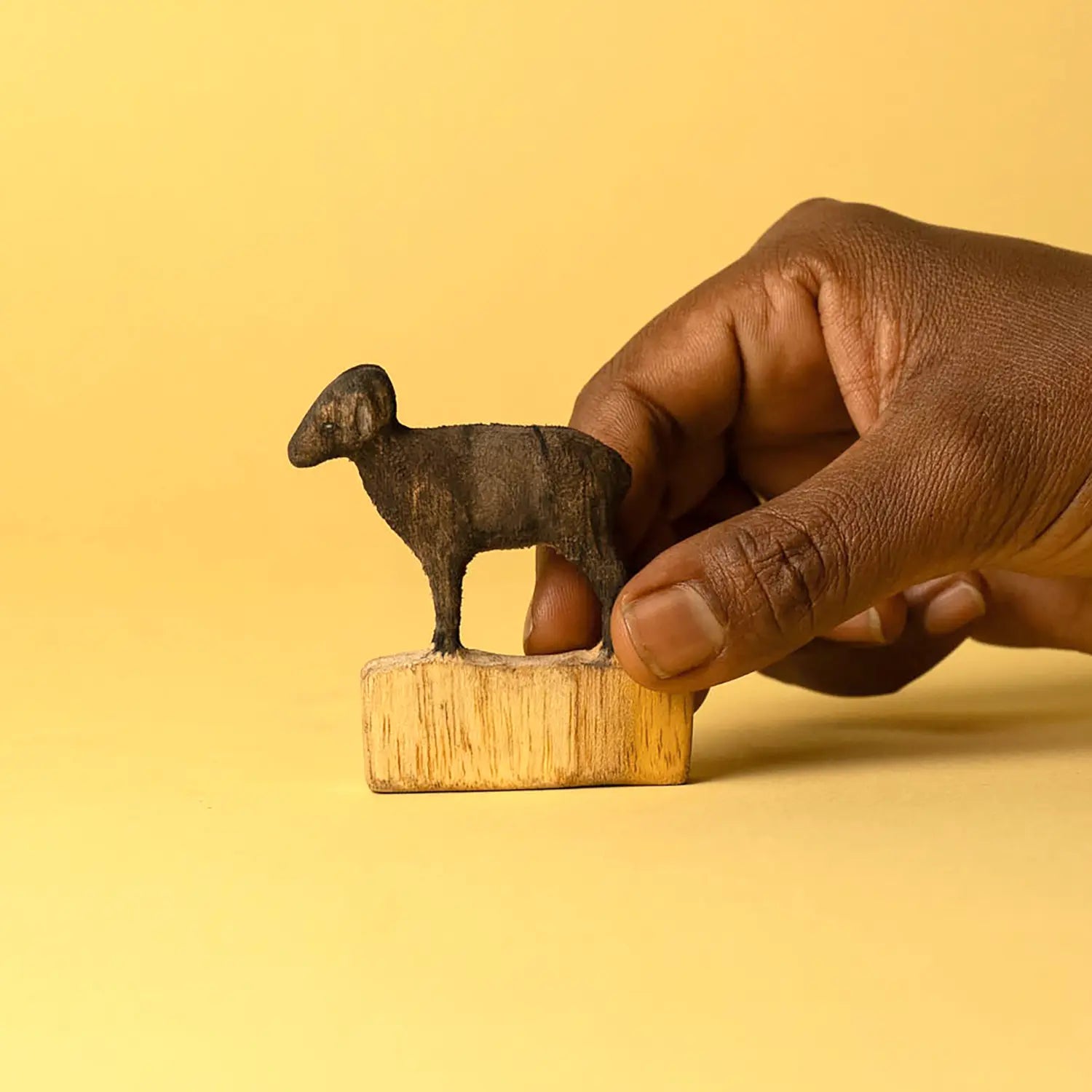 Nilgiri Tahr Hand-carved Magnet