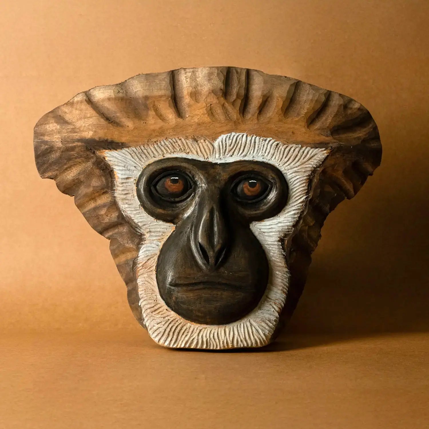 Hoolock Gibbon Hand-Carved Mask