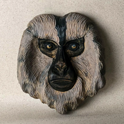 Lion Tailed Macaque Hand-Carved Mask