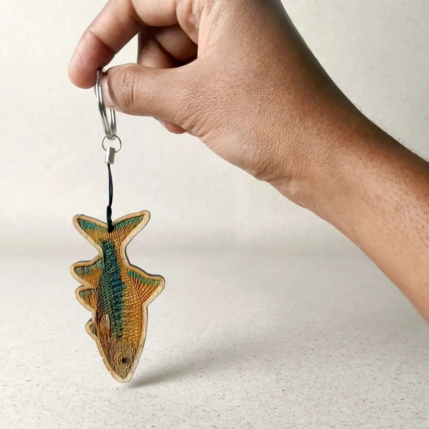 Malabar Baril Hand-Painted Keychain
