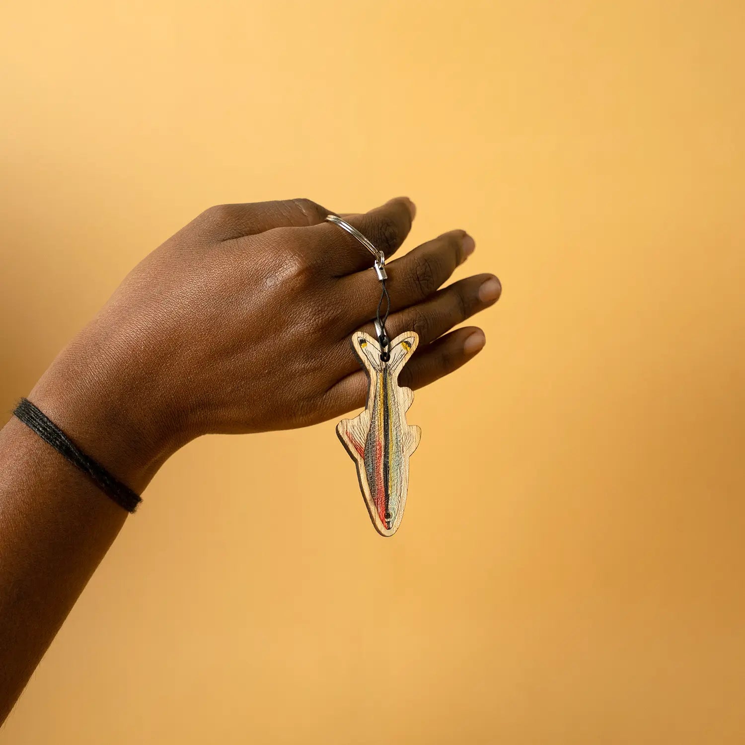 Miss kerala fish Hand-Painted Keychain