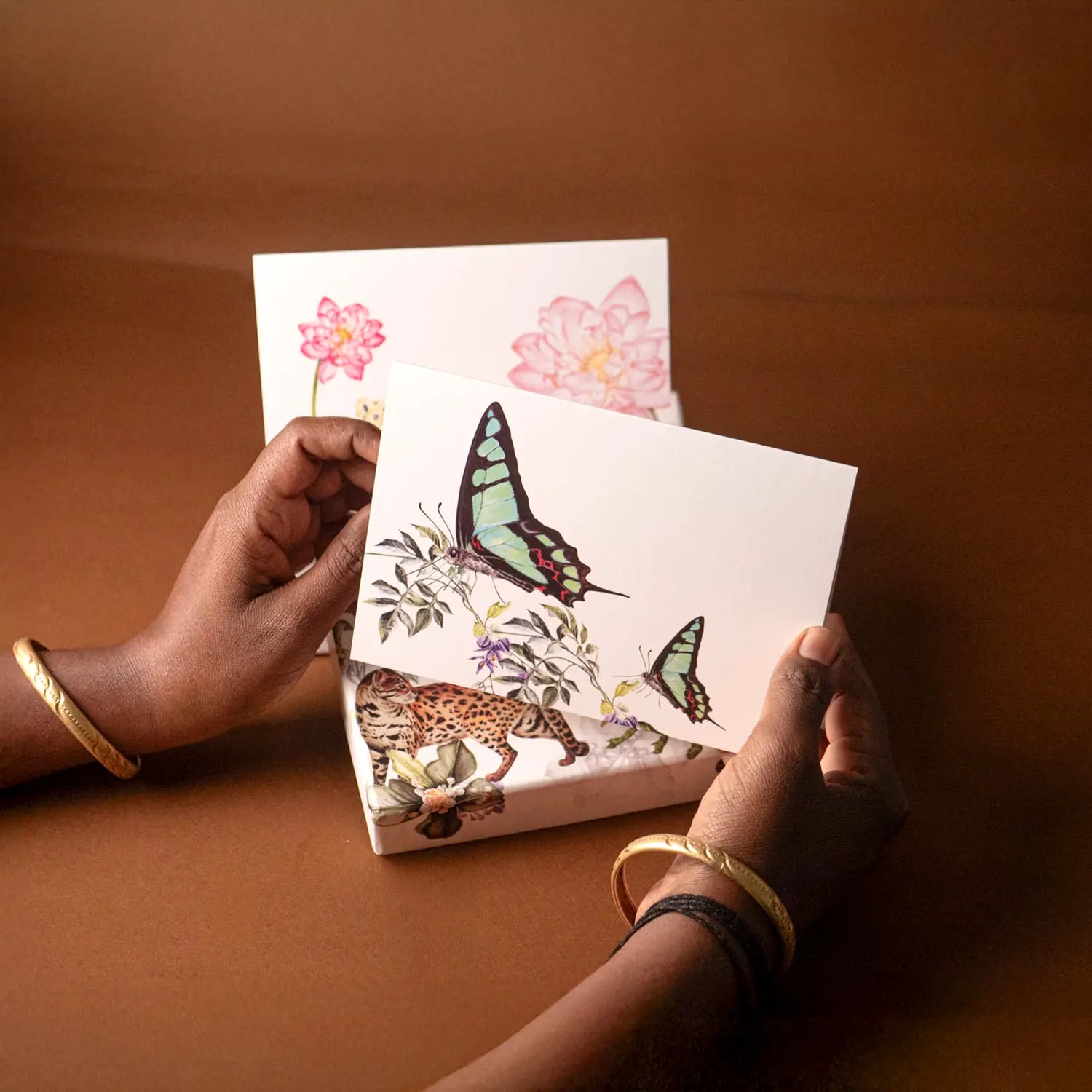 Who Lives with the Asian Elephant Postcard Set