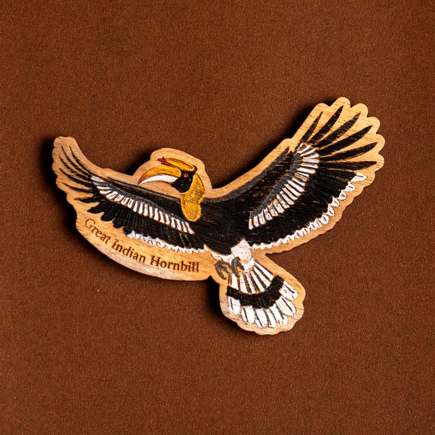 Hornbill Wooden Magnet