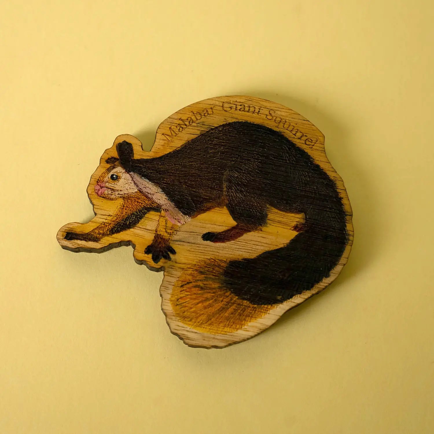 Malabar Squrriel Wooden Magnet