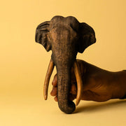 Santhosh - Carved Elephant Head Portrait