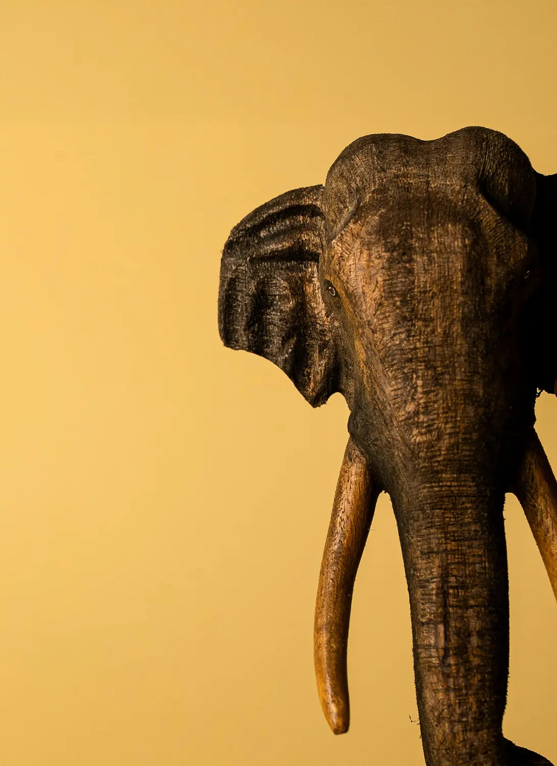 Santhosh - Carved Elephant Head Portrait